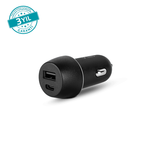 ttec SmartCharger Duo 3.1A Araç Şarj Aleti USB-C+USB-A