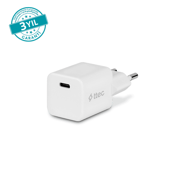 ttec SmartCharger GaN 20W PD Seyahat Hızlı Şarj Aleti
